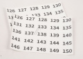 Wrepair Sticker - Sticker Numbers For Esd Plastic Tray 2x 126-150 - CFT-62710